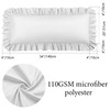 PiccoCasa Soft Microfiber Plain Bolster Pillowcase with Decorative Ruffle and
