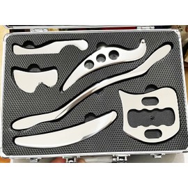 NCCYOOT Gua sha Set, IASTM Tool Gua Sha Stainless Steel Muscle Scraper Set of 6 Picese for Soft Tissue Therapy and Reduce Arms,Legs,Back, Shoulder Muscle Pain(6C pcs)…