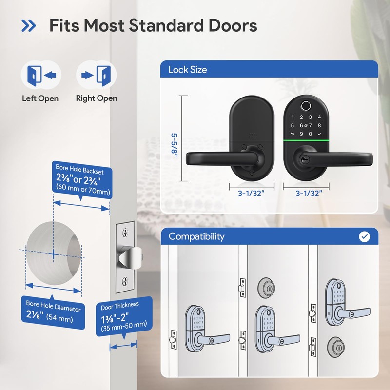 Smart Keypad Door Lock with Handle: NICE DIGI Keyless Entry