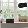 Ipetboom Silent LED Alarm Clock Wooden Digital Desk Clock with