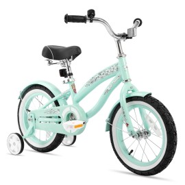 JOYKIE JOYSTAR 12/14/16-Inch High-Carbon Steel Frame Stylish Design High-Quality Made in China Kids' BikeGender: Unisex, Color: light green, Size: 12
