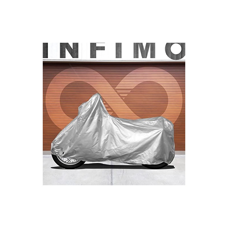 Osaka Textile IMO91105 Motorcycle Cover, Taffeta with Keyhole, 3L, Silver