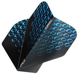 RED DRAGON Hardcore Ionic Blue Circles Dart Flights - 3 Sets Per Pack (9 Dart Flights in Total)