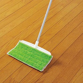 Azuma Flooring Wiper Rubbing Double-Sided Mop SPG Wipe, Approx. Width 10.6 x Height 4.9 inches (270 x 125 mm), Extra Fine Fiber + Brush Fiber for Cleaning Dirt Floor Mop Spare SQ083 Green