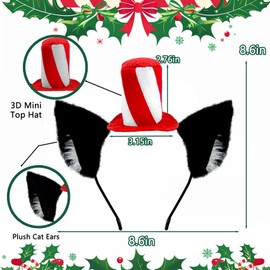 FashionVista Cat Ears Headband Stovepipe Hat Cute Headwear Cat Ears Headband Cosplay Costume Accessories