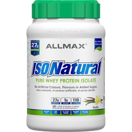 Allmax IsoNatural, 100% Natural Pure Whey Protein Isolate, 99% Lactose Free, Vanilla / 2lb