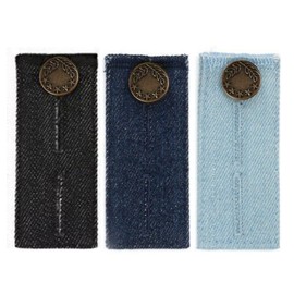 HappyHome Waist Adjuster Jeans Denim Button Set of 3 Pants Size Extender