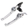 LIEAOKES 22mm Aluminum Alloy Folding Clutch Lever Brake Lever Set
