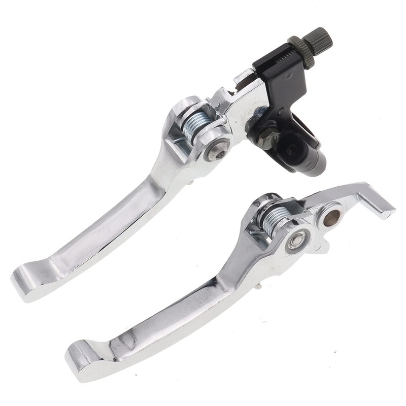 LIEAOKES 22mm Aluminum Alloy Folding Clutch Lever Brake Lever Set