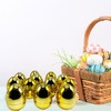 Candy Filled Easter Eggs Bulk, 12 Large Metallic Gold Plastic