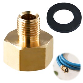 Adaptor for Gas Stove 1/2 Inch to 1/4 Inch Gas Hob Adapter, Brass Gas Hose Connector with 1/2 Inch Right Internal Thread to 1/4 Inch Left Male Thread for Gas Stoves, Hobs, Grill and Camping, Robust