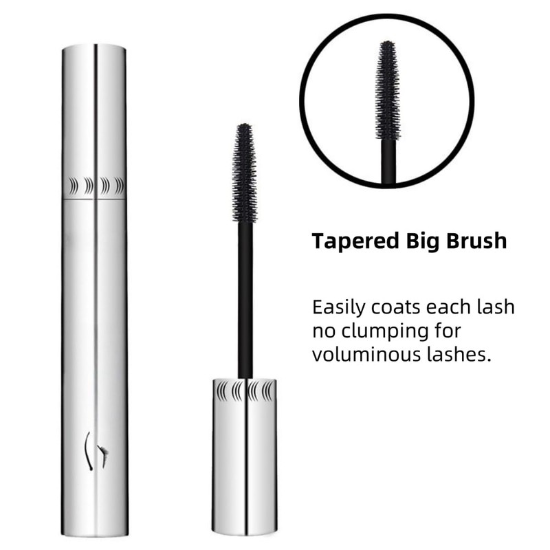 Wasserdichte Mascara/Wimperntusche, Mit konischer großer Bürste, Für längere, dichte und