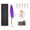 Quill Pen Set Retro Elegant Exquisite Pattern Smoothing Writing Feather