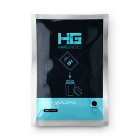 Hair Genetics® Advanced Keratin Hair Fibers - Large Refill Natural and Amazing Concept to Save Money Professional Hair Loss Concealer Fibres for Men and Women (Black 50g)