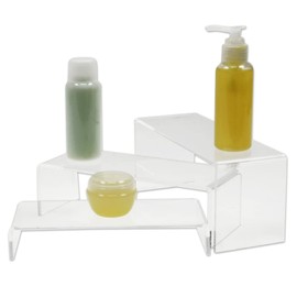 EH Design Acrylic Decorative Bridge Set of 3 Space-saving Decorative Bridges Made of Transparent Plexiglas® in 3 Different Sizes, First Class Sideboard for Cosmetics, Modern Media Carrier in High