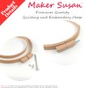 Maker Susan 12 inch Round Beechwood Quilting Hoop, Wooden Cross