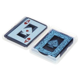 HOYLE'S WATER PROOF DURABLE CLEAR & BLUE PLASTIC PLAYING CARDS, BUY MORE & SAVE!
