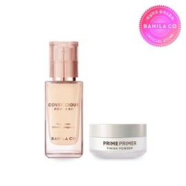 Vanilla Co. Banila Co Coverlicious Power Fit Foundation 30ml + Primer Powder 5g - 20 Cream + Powder 5g / 바닐라코 커버리셔스 파워핏 파운데이션 30ml+프라이머 파우더 5g - 20크림 + 파우더 5g