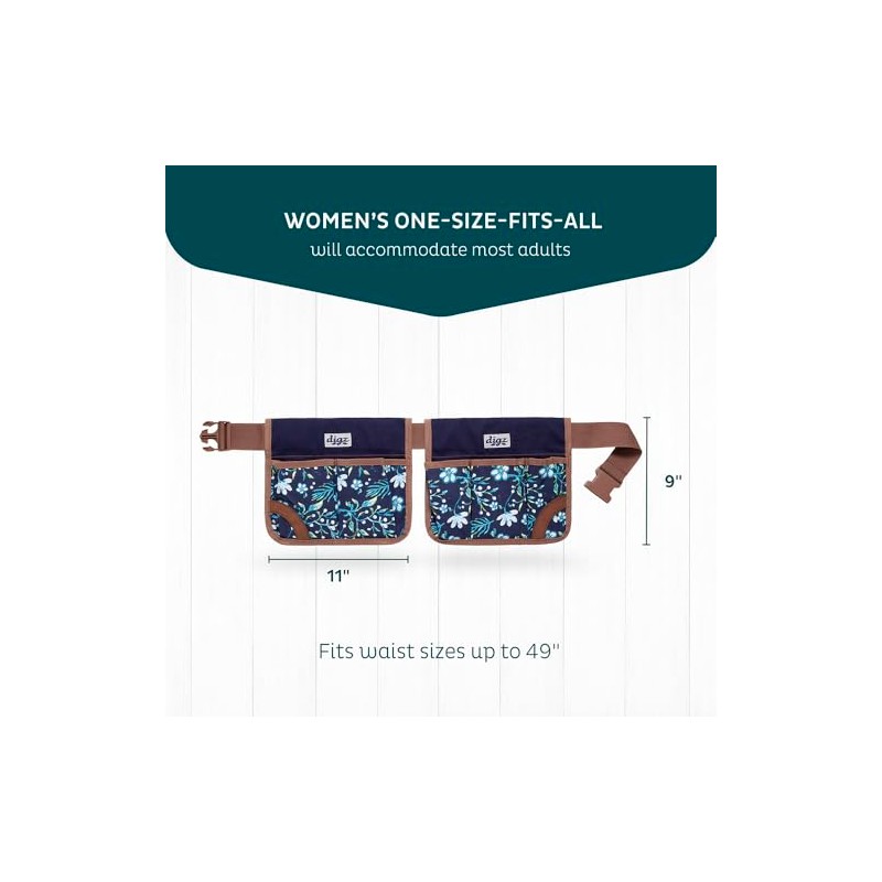 Digz Gardening Tool Belt, Midnight Floral