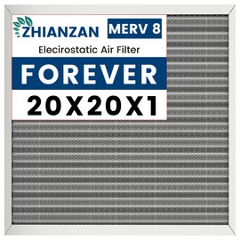 20x20x1 HVAC Furnace Air Filter, Lasts a Lifetime, Washable, the Last HVAC Filter You Will Ever Buy, Healthier Home or Office, Merv 8