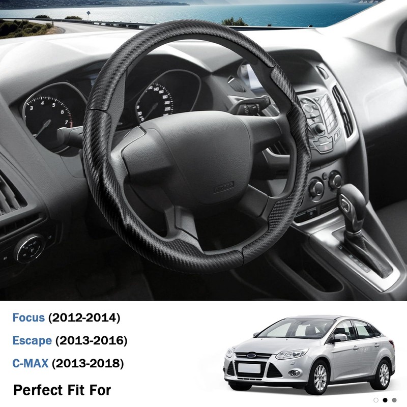Steering Wheel Cover for Ford Escape 2013-2016/ Focus 2012-2014/ C-MAX