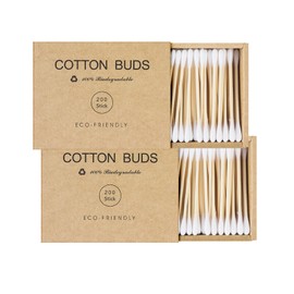 600 Bamboo Cotton Buds Biodegradable Ear Buds Cotton For Cleaning Ear And Doing Makeup Q Tips Cotton Buds