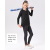 Stelle Youth Girls Athletic Performance Long Sleeve Shirts V Neck