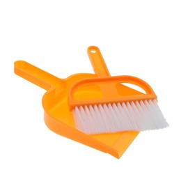 Small Dustpan Set with Brush - Orange