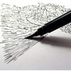 Pentel Fountain Brush Pen - Black Ink, Single Piece
