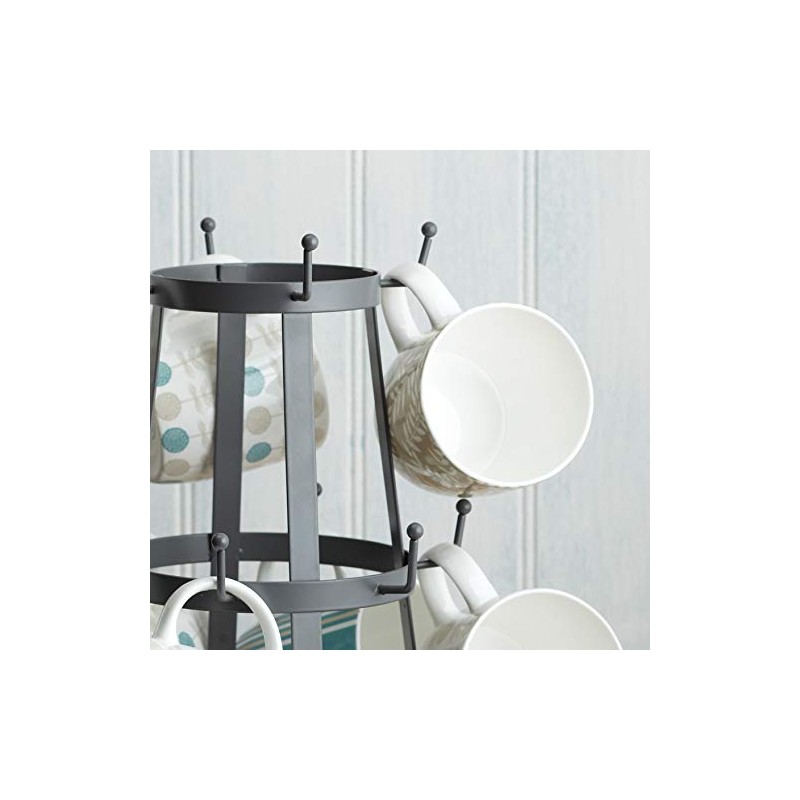 KitchenCraft KitchenCraft Living Nostalgia Mug Tree, Grey, 34 x 18.5