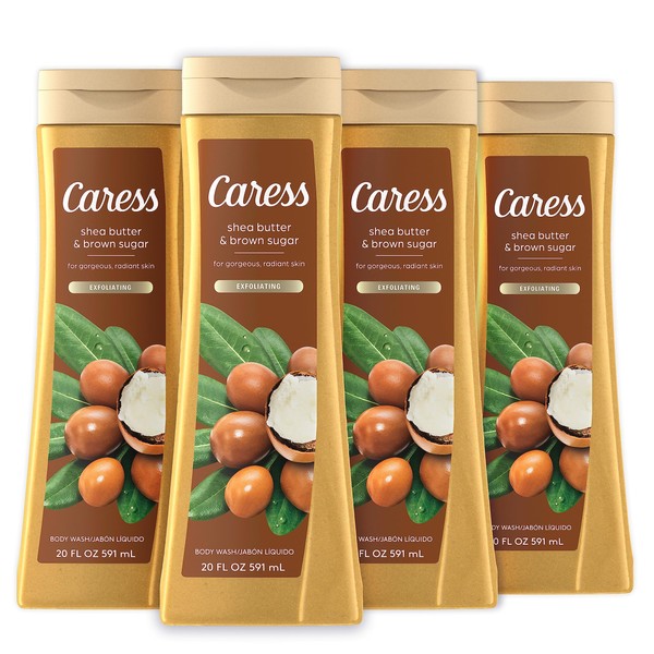 Caress Caress Body Wash for Women, Shea Butter & Brown
