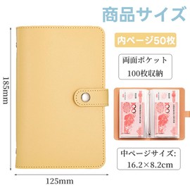 Money Management, File Savings Management, Household Accounts Management Pouch, 50 Pockets, Holds 100 Sheets, Budget Management, Refillable, Receipt Holder, Insurance Card, Receipt Holder, Account