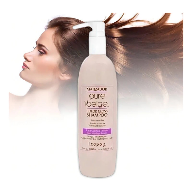 Shampoo Matizador Canas 1 Litro Loquay Beige