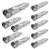 10Pack 1.25G SFP Module 1000Base-SX Multimode LC Transceiver, 850nm MMF,