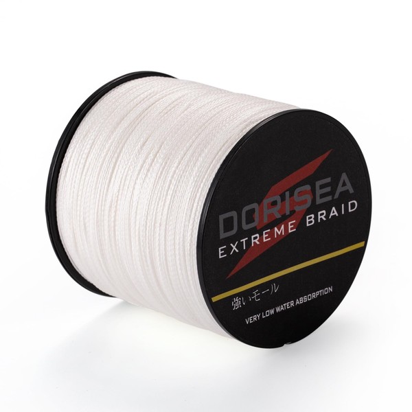 Dorisea Extreme Braid 100% Pe White Braided Fishing Line 109Yards-2187Yards
