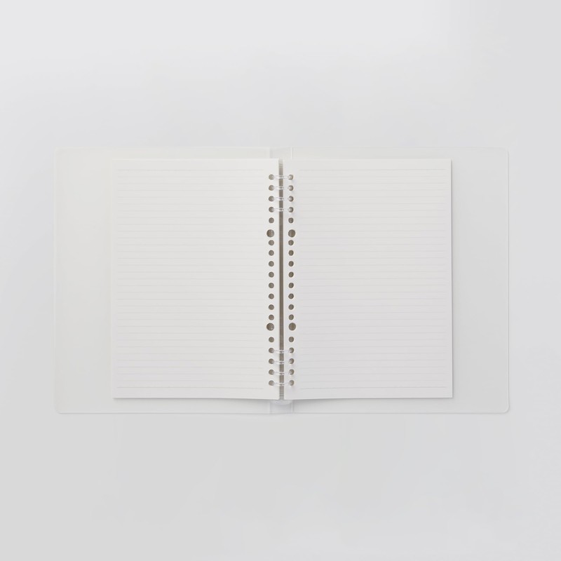 MUJI NAA59A9A Polypropylene Binder with One Hand, Translucent, A5 8-Hole