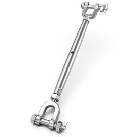 hannger Turnbuckle, 1/2" (M12) 304 Stainless Steel Turnbuckles for Cables Wire, Closed Body Design, 4400 lbs Working Load Limit - Heavy Duty Wire Tensioner for Shade Sails Hardware, Ziplines