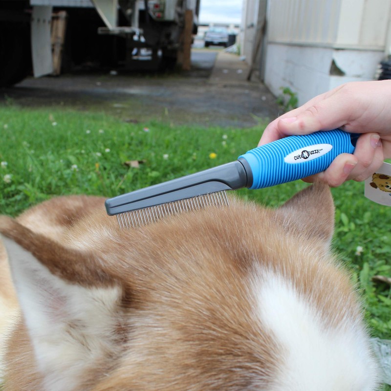 cuteNfuzzy Ultimate Pet Shedding Comb, Red