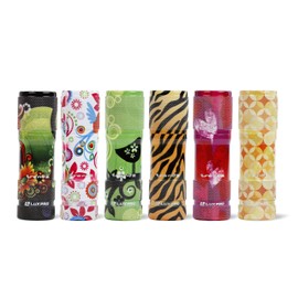 LUXPRO - 40 Lumen LED Colorful Mini Flashlight - Features Aircraft-Grade Aluminum - Cute & Convenient Sized Flashlight with Wrist Lanyard - Batteries Included - 6 Pack