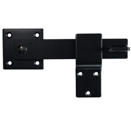 SANKINS 5.5" Fence Gate Latch Barn Door Flip Hardware Farm Lock Heavy Duty Wrought Iron, Matte Black