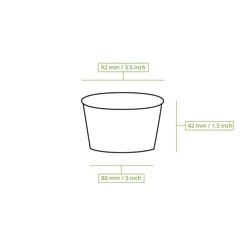 BIOZOYG 50 x Cardboard Ice Cream Cups, 100 ml, Brown,