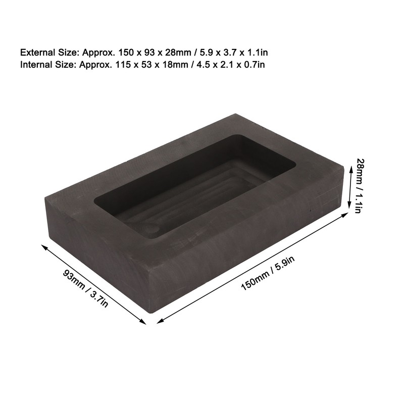 Graphite Ingot Mold Metal Refining Mould Crucible for Melting Casting
