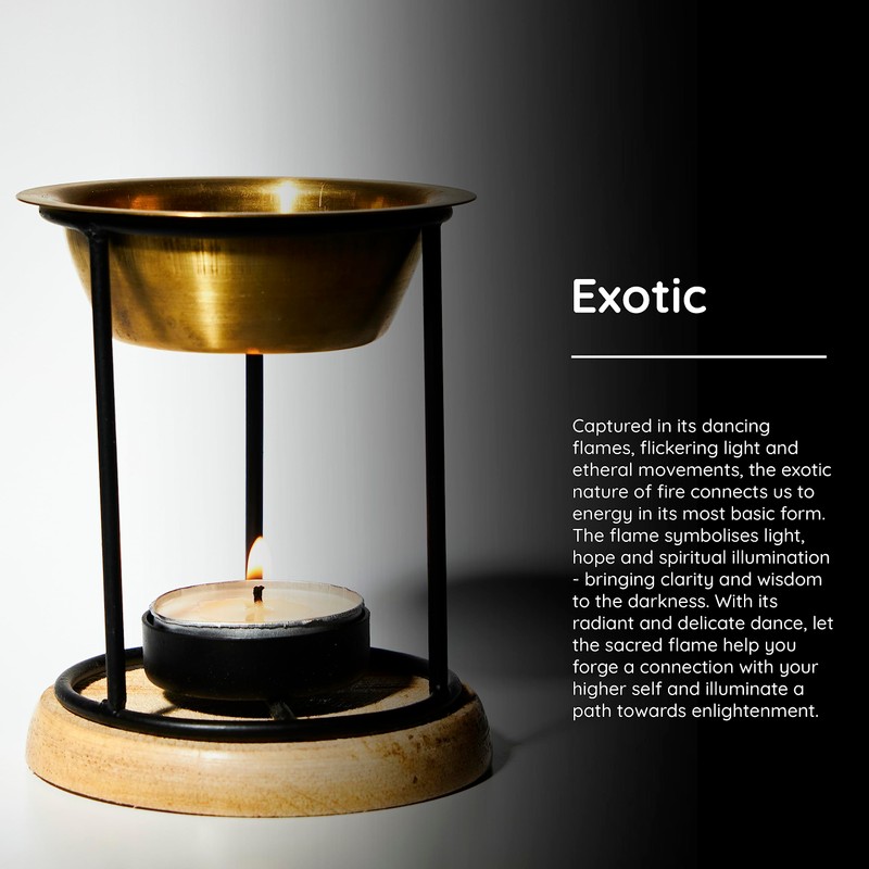 Aromafume Exotic Essential Oil Burner|Oil Diffuser with Candle| Brass