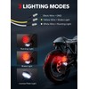 Amazicha 1" Motorcycle LED Tail Brake Light with Bracket, Waterproof