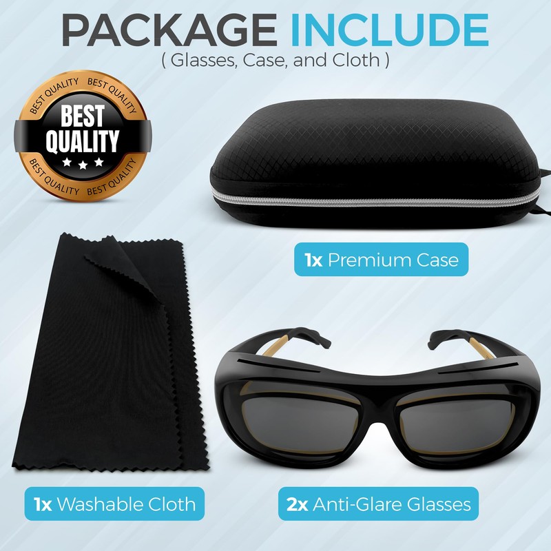 iSafety Polarized Cataract Surgery Recovery Sunglasses – UV400 Wraparound Protective