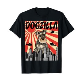 Funny Retro Japanese Dogzilla Miniature Schnauzer T-Shirt