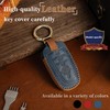 Riasot for Ford Leather Key Fob Cover with Keychain,Leather Key