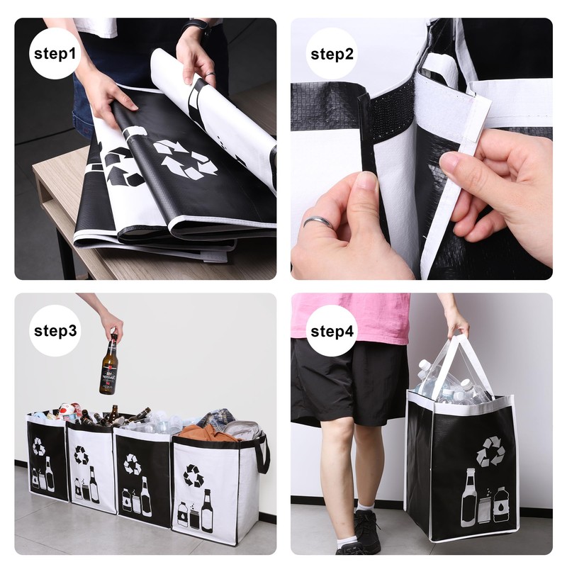 REFARICO Recycle Waste Bag for Kitchen Home- Indoor Recycling Bins