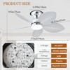 GJeg Tropical Ceiling Fans with Light, 38-inch Flush Mount Palm