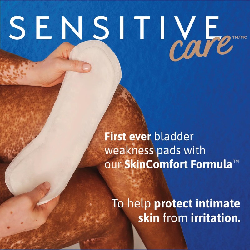 TENA Sensitive Care Incontinence Pads for Women Moderate Absorbency, Bladder